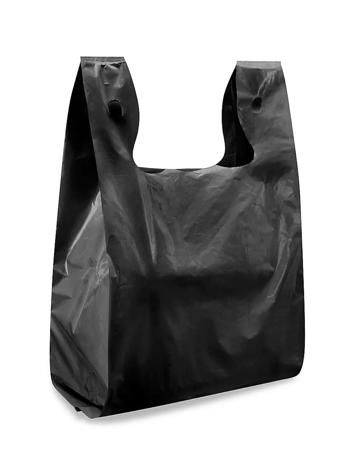 Black t-shirt bag heavy duty