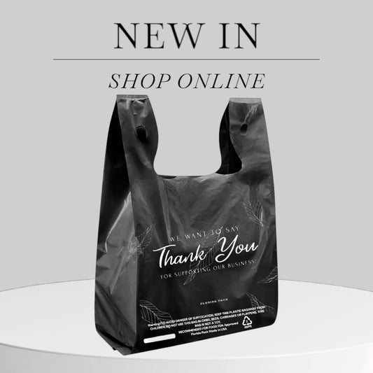 Black Shopping bags heavy duty